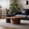 Retro style solid wood coffee table italian style living room medieval style designer small apartment for home square high and low combination coffee table