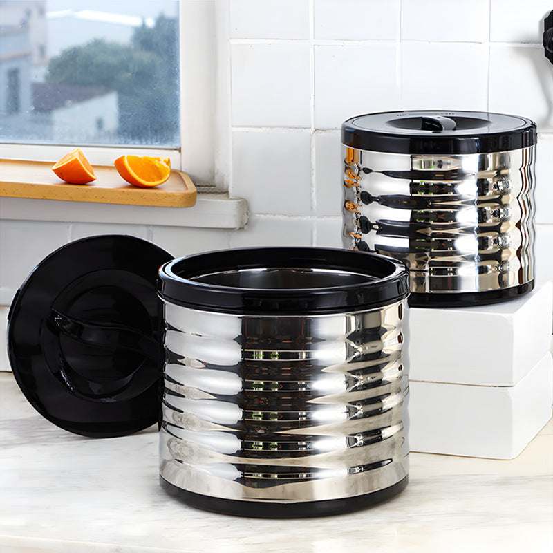 Stainless steel insulated lunch box - portable, large capacity, three-piece set for office workers - wholesale