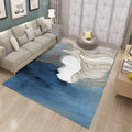 Customized cross-border drop shipping washed carpet indoor gilded abstract square floor mat printed coffee table living room bedroom floor mat