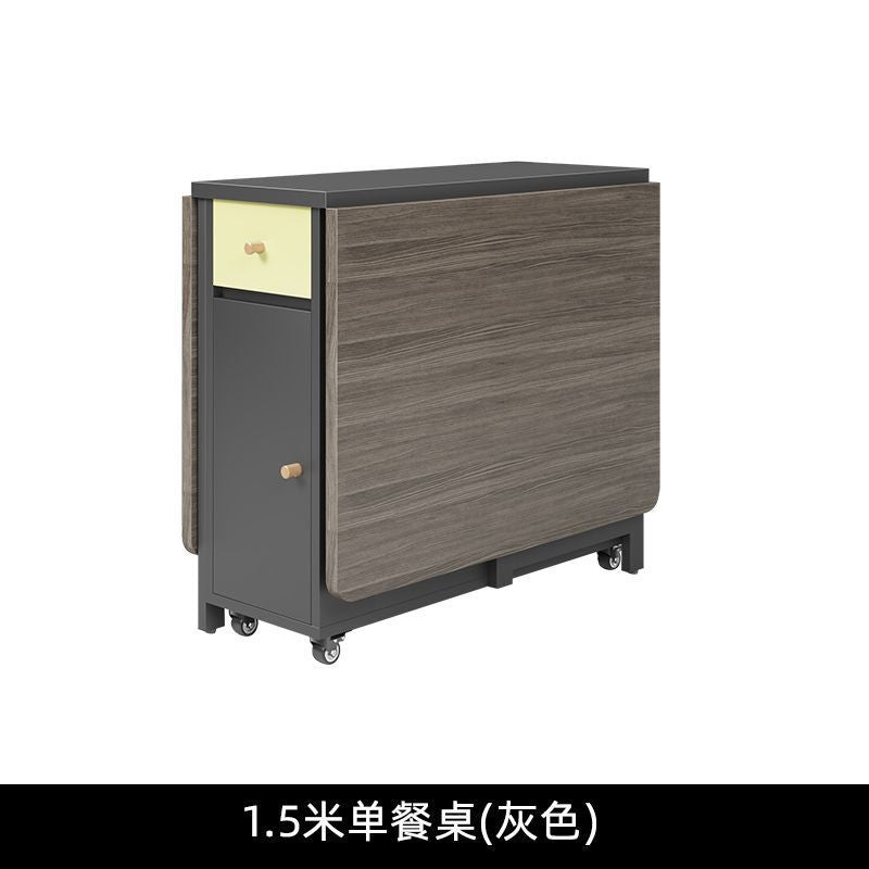 Cream style folding tablefor homefoldablemovable dining table and chair simple multifunctional table dining table and chair combination