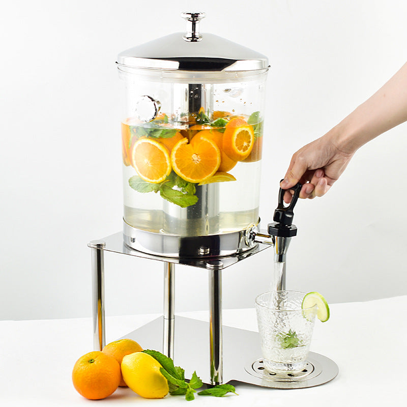 Hot and cold tripod, hotel commercial beverage bucket, stainless steel visual beverage machine, juicer, Korean juice tripod