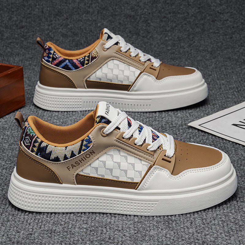 Men's shoes 2026 new spring fashion versatile men's casual white sneakers soft sole athletic breathable student trendy shoes