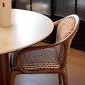 Designer villa hotel classy dining chair medieval solid wood fabric armrest back chair tea master chair tea chair