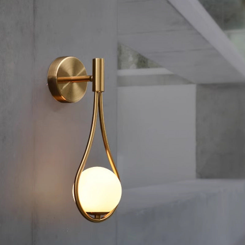 Wall lamp bedroom bedside lamp new simple modern living room background wall lamp light luxury creative staircase aisle balcony lamp