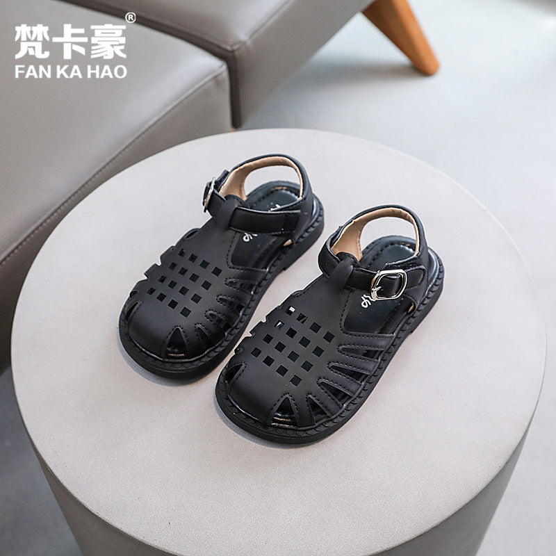 Vancahao kids baotou sandals  summernew arrivalchildren's casual beach shoes girlcut out sandals