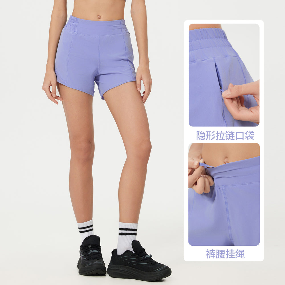 Premium women's loose-fit quick-dry athletic shorts - summer lined running, training, fitness, and yoga shorts - d25004
