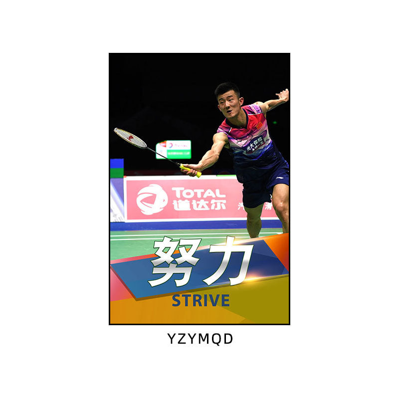 Badminton hall star poster mural Li Zongwei hanging painting ball sports stadium Lin Dan Chen Yufei decorative painting