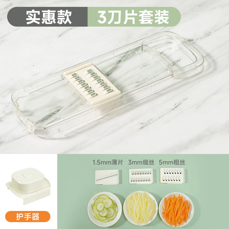 Vegetable slicer & grater set - multi-purpose kitchen tool for home use: shreds potatoes, slices lemons, and grates radishes & cucumbers