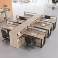 Saint li office desk - minimalist modern 2/4/6/8 seater partitioned workstation - employee desk with seating - office furniture