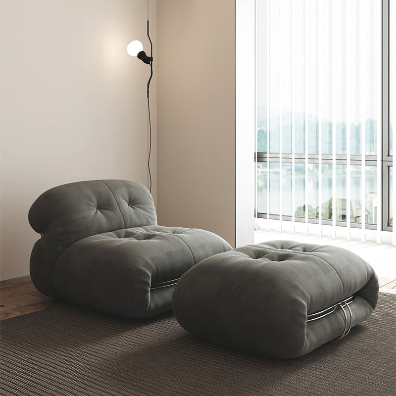 Sofa wabi-sabi style creative lazy sofa for home living room cashmere steel teeth bedroom hippopotamus single sofa chair