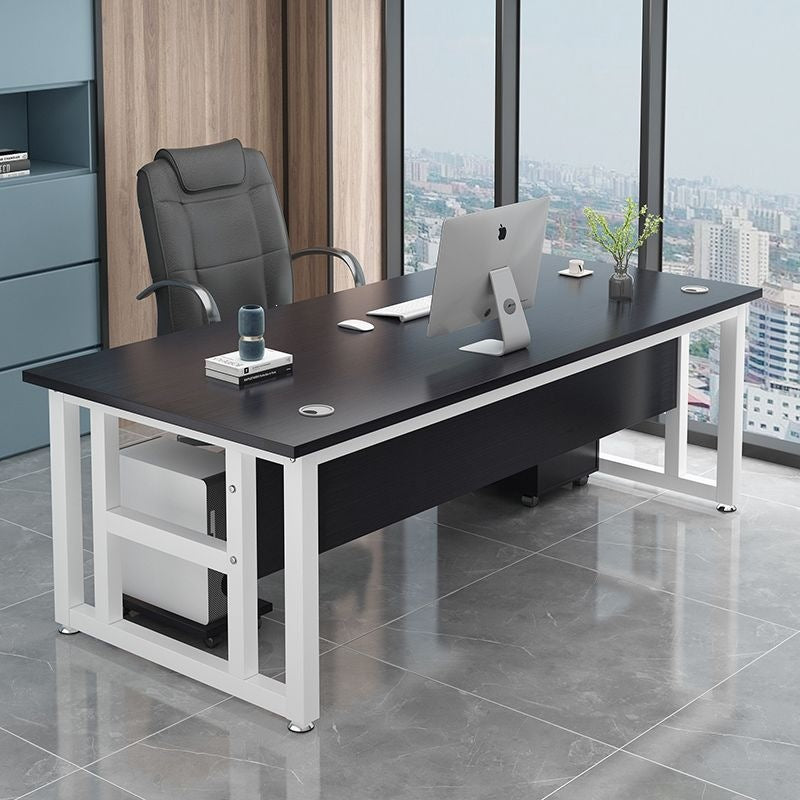 Computer desk desktop casual modern boss office desk staff slot table and chair combination for home desk single table without