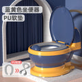 Blue and yellow soft and comfortable pu model with brush