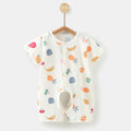 New summer baby rompers, onesies, and crawling suits - newborn pure cotton short-sleeve lightweight open crotch crawling suit for 0-1 year olds