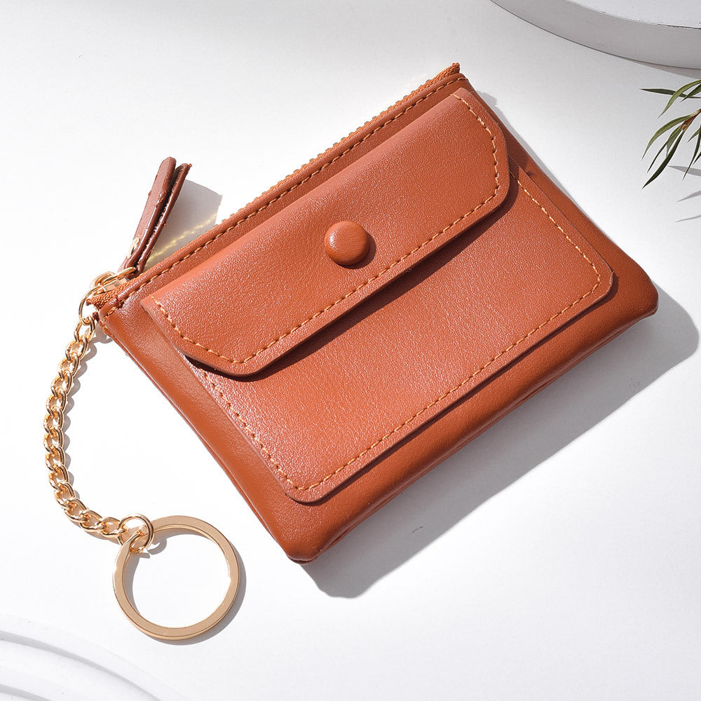 Portable Keychain Girls Small Wallet Mini Women's Storage Change Bag Coin Bag Ladies Short Wallet