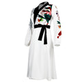 new summer collection: european and american style plus size women's printed white dress - perfect for cross-border e-commerce on  and the african market