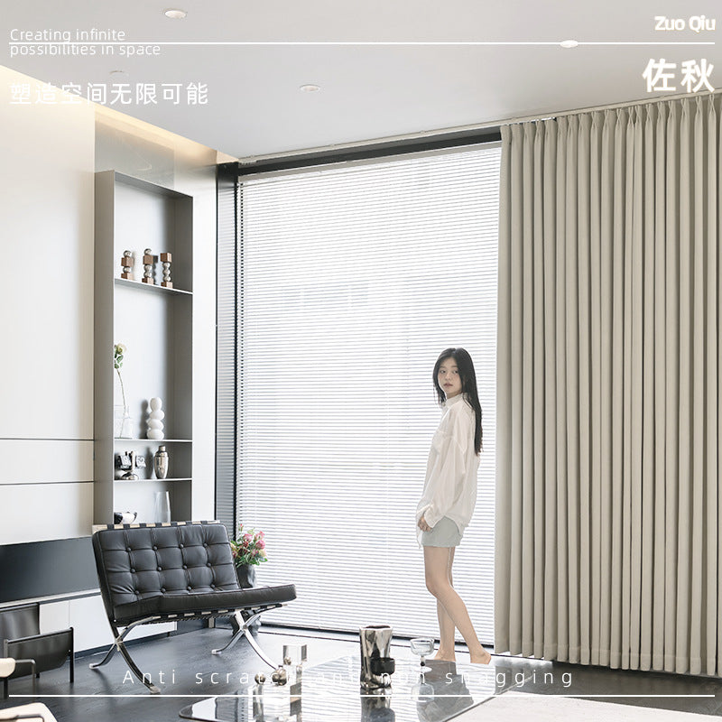 Blackout master chenille curtains - premium thickened blackout bedroom curtains in creamy style - shaoxing keqiao curtains