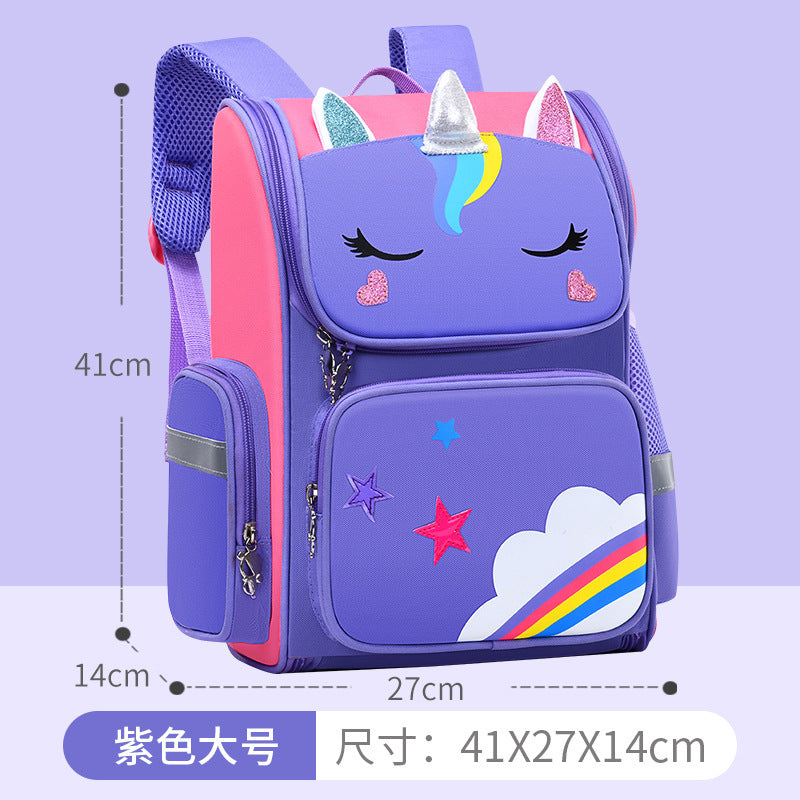 foreign trade children's schoolbag school girl princess large capacity ultra-light load-reducing spine-protecting primary school student schoolbag wholesale