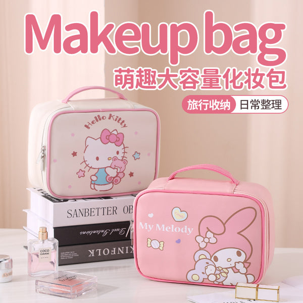 Sanrio Melody Kulomi cartoon cosmetic bag large capacity can be split cute high value travel storage bag