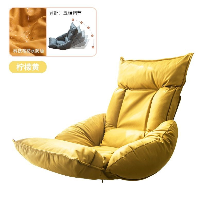 Japanese-style tech fabric lazy sofa - japanese-inspired reclining lounger for balcony, bay window, foldable, casual reading