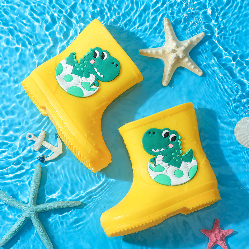 New kids' rain boots: cute cartoon designs for boys and girls - waterproof rubber boots for toddlers, preschoolers, and students