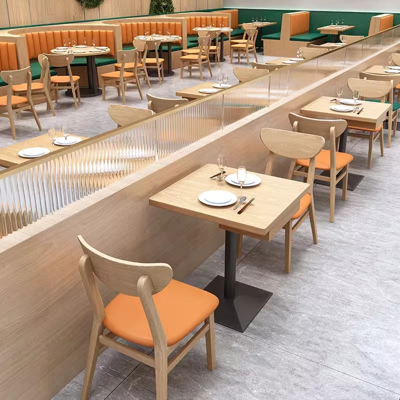Customized Hong Kong-style restaurant tables and chairs, tea house booth sofa, milk tea shop, hotel table and chair combination, tea restaurant noodle house tables and chairs