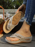 plus size2026 spring and summer new arrivalexport flip-flops casual beach fashion wedge flip-flops women's sandals