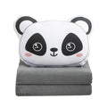 Cartoon plush pillow blanket 2-in-1: foldable throw pillow, quilt, car blanket, office flannel air conditioning blanket