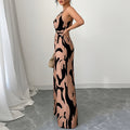 summer new women's clothing: cross-border european & american style, fashionable & elegant commute-friendly round neck printed sleeveless jumpsuit
