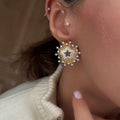 Women's earrings wholesale: cross-border sun eye earrings, unique design, light luxury, high-end star and heart studs