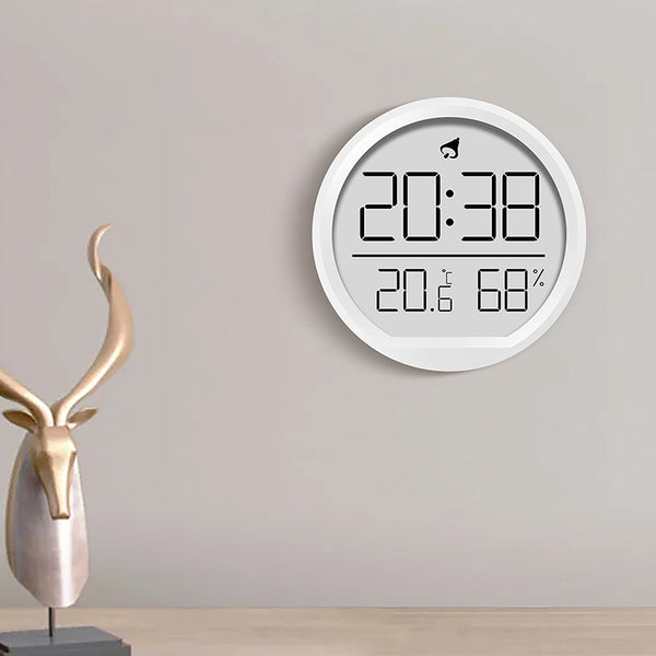 Slim Thermohygrometer Clock Indoor Household Electronic Alarm Clock Kitchen Digital Alarm Clock Wall Mounted Room Temperature Meter 2303
