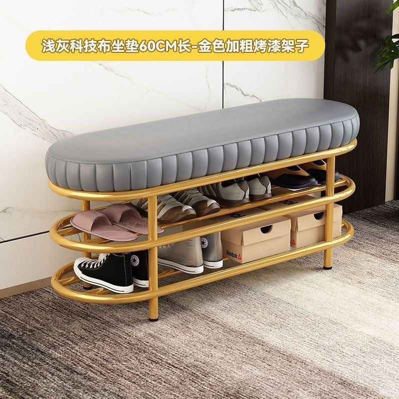 Shoe changing stool door for home soft bag shoe stool shoe cabinet stool all-in-one entrance door popular can sit bench stool