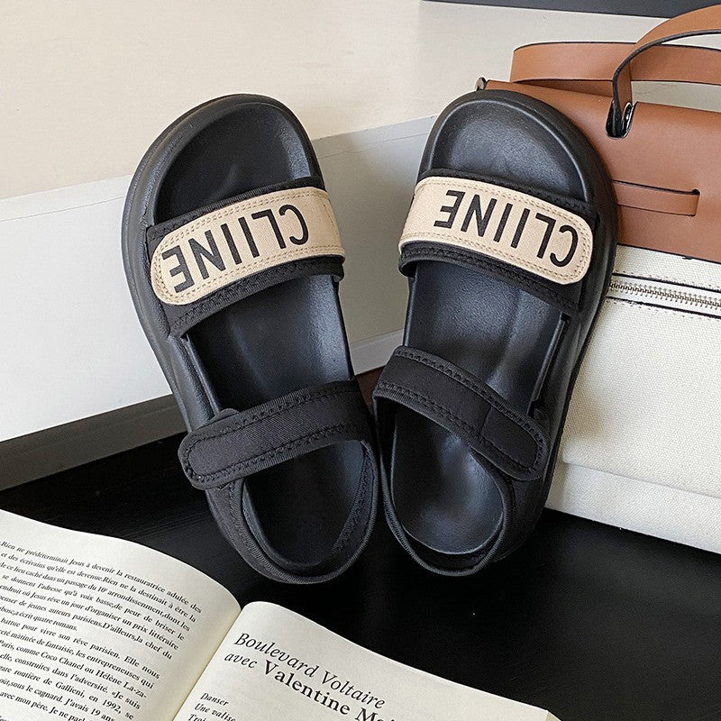 Trending chunky platform sandals for women - summer outerwear, perfect with skirts, high-end style, 2025 new french-inspired versatile roman sandals