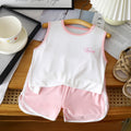 Kids' eucosy cool & comfortable tank top set - summer lightweight sleeveless shorts for boys & girls - baby sleepwear