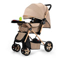 Two-way baby stroller, convertible from upright to reclining, foldable, lightweight, high-view stroller, suitable for ages 0-3 years. dropshipping available