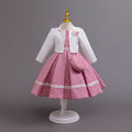 New three-piece skirt set, children's formal dress, floral princess dress, girls' model runway dress, girl dress