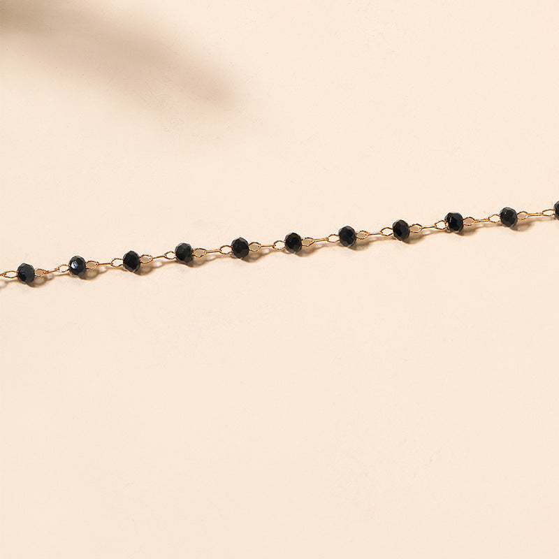 Wholesale alloy zircon necklaces - new european and american cross-border styles, minimalist luxury, unique jewelry for women, simple, fashionable, and versatile clavicle chains