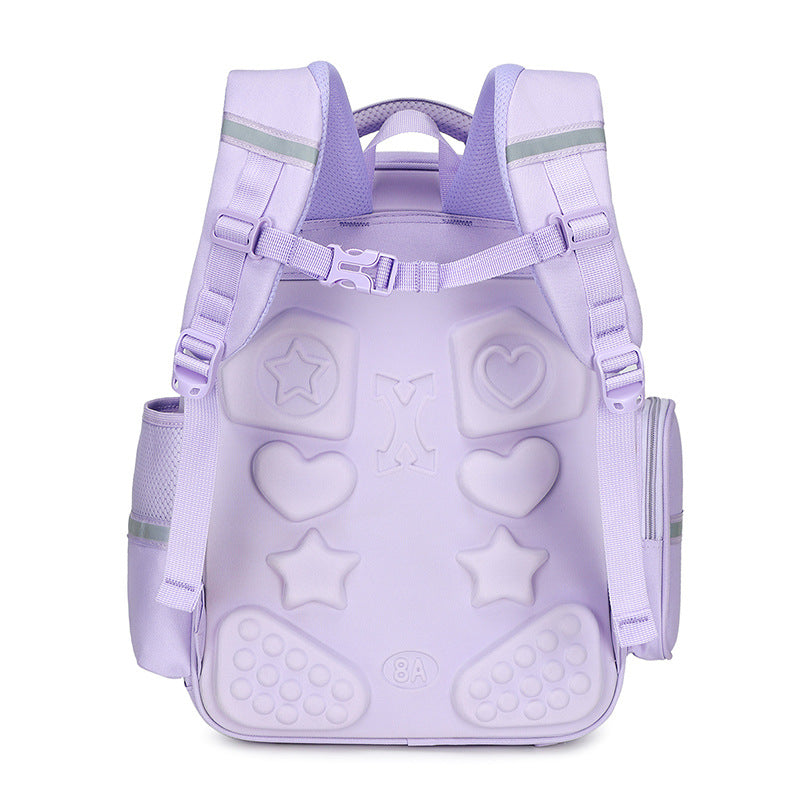 2024 cross-border school backpack for grades 3-6: large capacity, cartoon design, stylish, lightweight backpack with compartment