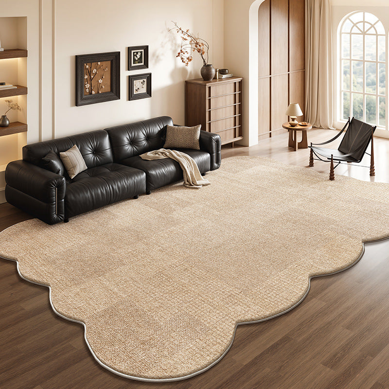 Vintage-inspired area rug for living room, new thickened retro irregular shaped bedroom sofa mat, waterproof, washable, and wipeable