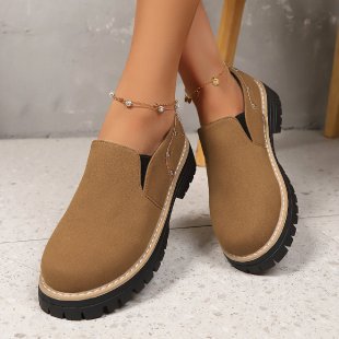 spring/autumn new arrival: thick-soled loafers for cross-border e-commerce. plus sizes available. price difference: $0.67. wholesale options available. dropshipping to  and