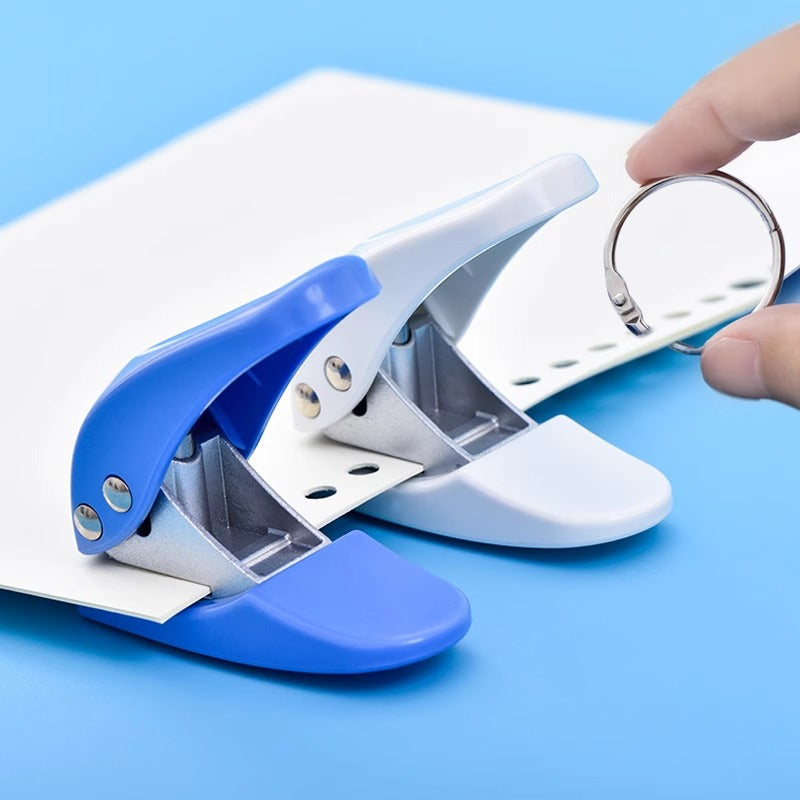 Deli 0111 hole punch, hole punching machine loose-leaf paper single hole household small manual clothing tag cardboard batch manual