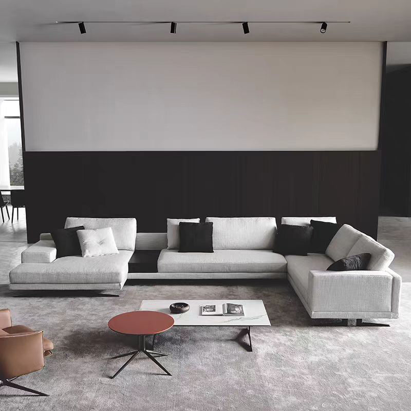 Accessible luxury genuine leather sofa imperial slot l-shaped first layer cowhide art living room sofa italian small apartment corner sofa