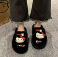 2024 autumn/winter outerwear fuzzy slippers - new trendy thick-soled, versatile indoor anti-slip cotton slippers with plush foot covering