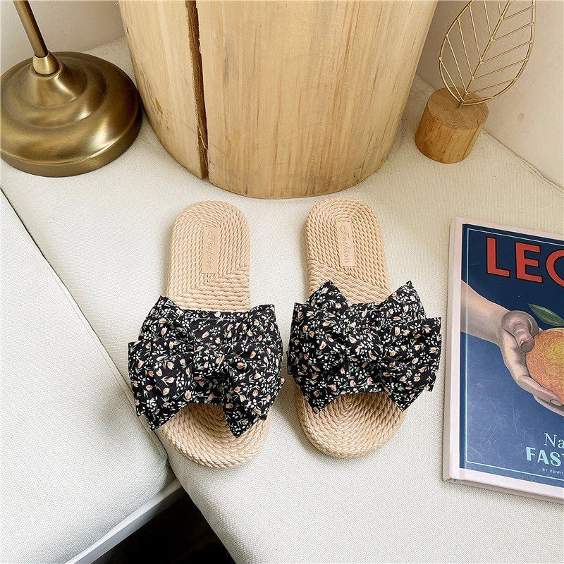New summer korean style floral slippers for women - perfect for outfits, dresses, trendy and versatile, flat, home, beach, non-slip