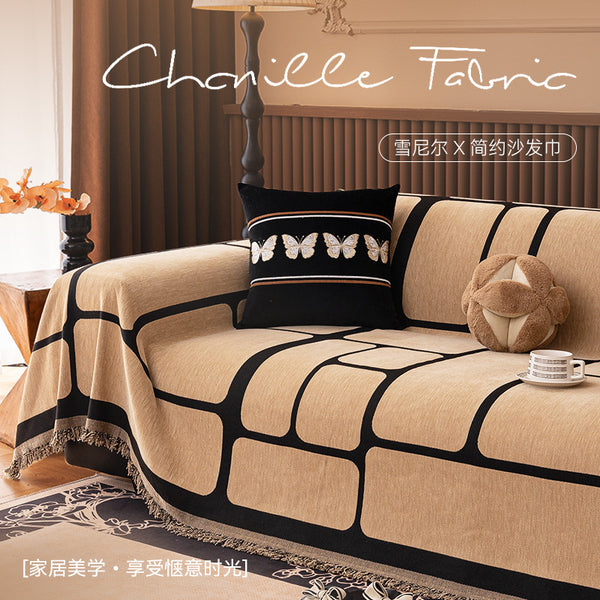 Chenier sofa cover light luxury high sense 2025 new sofa towel anti-cat scratch source manufacturer one piece hair