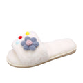2024 fall/winter new arrivals: minimalist floral plush slippers for women - trendy, flat, and perfect for wearing out. wholesale available