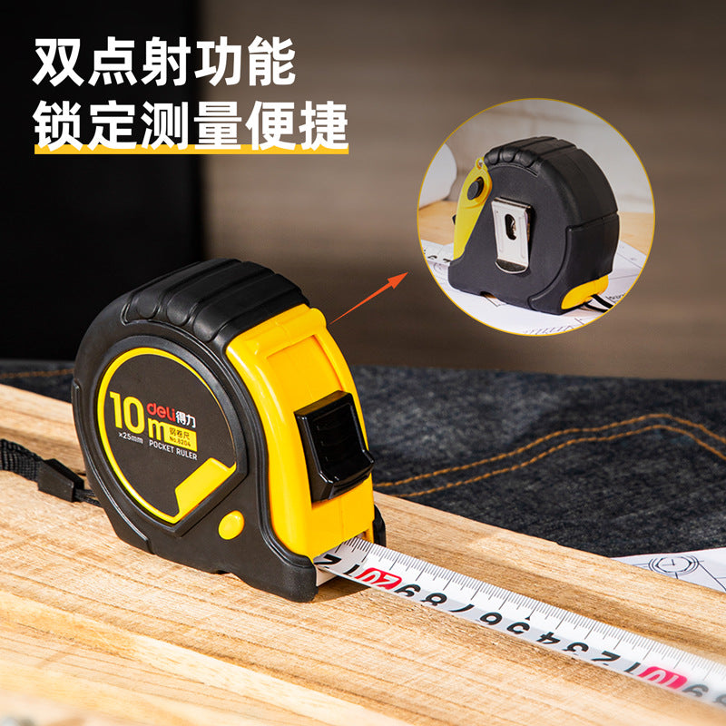 Deli 8204 steel tape measure 10m meter measurement accuracy ruler ruler ruler tape measure meter measure measuring tool meter ruler wholesale