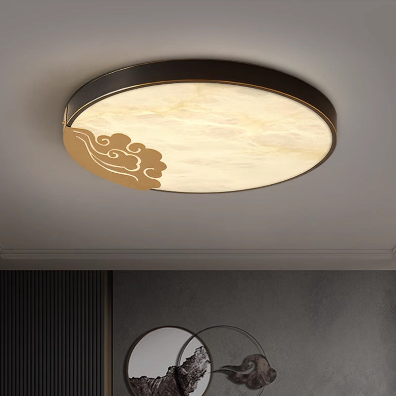 Ultra-thin led ceiling light New Chinese all-copper ceiling light Simple modern kitchen Study Balcony Room Bedroom light