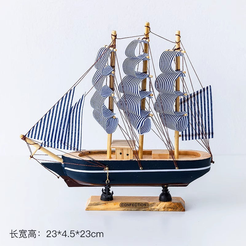 Smooth sailing sailboat model ornaments home decoration living room tv wine cabinet crafts graduate birthday gift