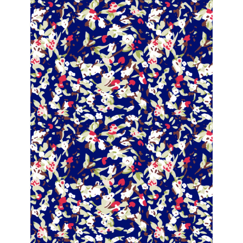cross-border listing: new  original women's elegant floral print ruched short-sleeve dress