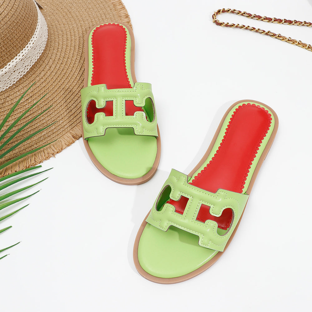2025 new summer fashion flat sandals - women's one-strap beach slides for travel